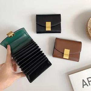 아코디언 카드지갑 여자 가죽 명함지갑