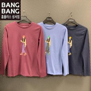 뱅뱅 HC04 가을 여성 프린팅 라운드 티셔츠 NTK711