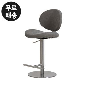 디노 가죽 회전 바 체어 식탁 높낮이 의자(그레이)