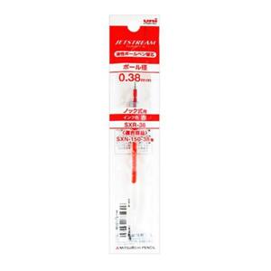 미쯔비시)제트스트림 볼펜 리필(SXR-38 0.38 적 10개입) 볼펜심 펜심 리필심 볼펜리필심 필기도구 볼펜리필