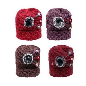 여성 비니 모자 방울 겨울 기모 니트 모자 털모자 4색