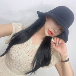 모브 린넨 벙거지모자 버킷햇