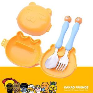 B카카오친구들 페이스 올인원 수저포크케이스세트 카카오 프렌즈 도시락 수저 포크