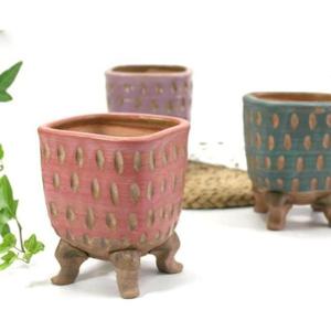 수공예화분 이조전통옹기 네발다육이화분 미니화분