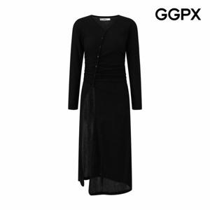 [GGPX] 딥 트임 셔링 골지 레이어드 원피스 (GQ3OP012F)