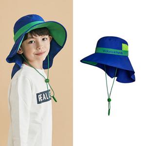 [빅토리아앤프렌즈] 휘슬 챙모자_UV와이어 플랩썬햇_네이비