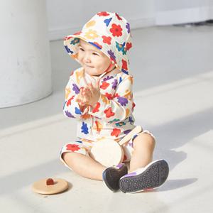 [삐까부]플라워 유아 수영복 래쉬가드 자외선 차단 아기 수영복