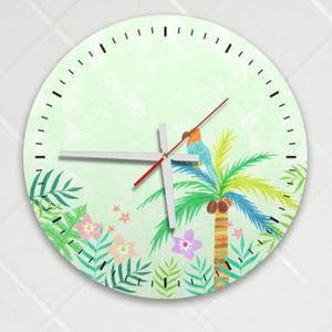 아트박스/꾸밈 ic121-앵무새와야자수_인테리어벽시계