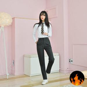 아트박스/교복몰 교복몰 (허리조절 기모) 스판 차콜 교복바지 교