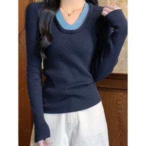 [예쎄][예쎄] 페이크 레이어드 브이넥 니트(S5FKN103A)