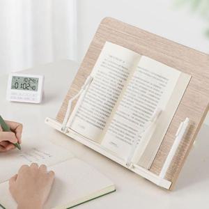 와이드 우드 1단 기본 독서대 북스탠드 각도조절 회전북클립