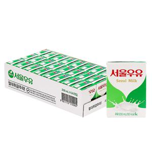 서울우유 멸균우유 흰우유 200mlx24개