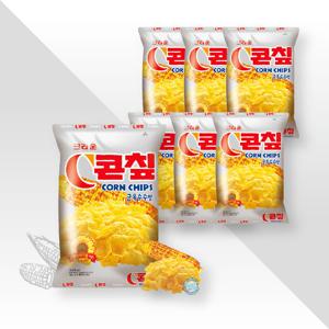 크라운 콘칩 70g x 7봉 / 콘칲 봉지과자 스낵 옥수수과자