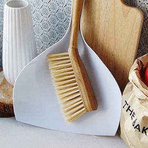 고급스러운 우드재질 우드핸들 빗자루 쓰레받이 세트