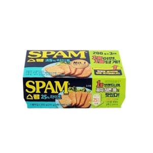 스팸햄 CJ제이제당 스팸 마일드 라이트 200gx3입