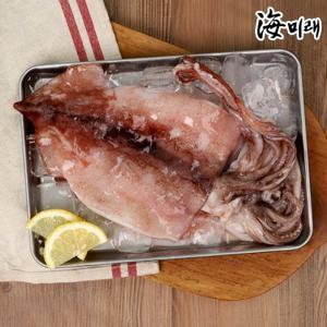해미래  국내산 손질 냉동 오징어 10마리(2마리x5팩) / 미당 130g내외