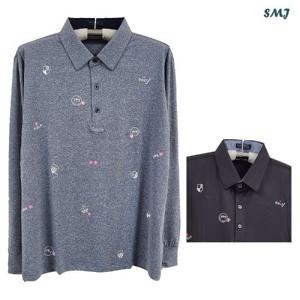 SMJ1705 남자 긴팔 카라 티셔츠 긴팔티 중년 남성  봄 여름 가을