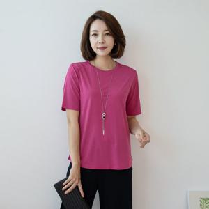 마담4060 엄마옷 솔리드라운드티셔츠-ZTE304051-