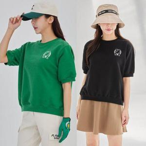 [제이투제이]여성골프웨어 라운드 반팔 맨투맨