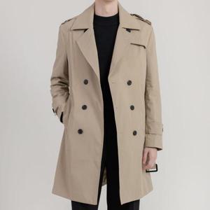 남자 가을하객룩 하프 트렌치 코트