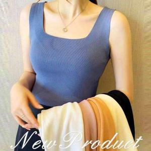 [큐즈]여성 민소매 나시 스퀘어 슬리브리스 이너 티셔츠 나시티 스판 탱크탑 5컬러 WL1349