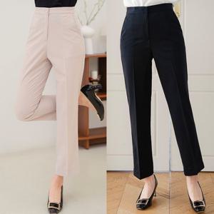 드리다 여성 여름 일자 스판 빅사이즈 밴딩 슬랙스 정장바지 40-50대 미시 중년여성 엄마옷 하객 상견례