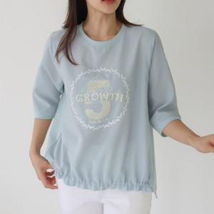 [애슬릿] 여성 스트링 7부 티셔츠 중년 가을 미시옷