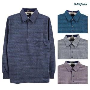 [에스엠진]SMJ1270 남성 긴팔 카라 티셔츠 중년 긴팔티 봄 가을