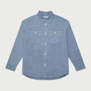 [행텐][행텐]남성 코튼 샴브레이 오버핏 워크 셔츠_295(10530-020-611-10)