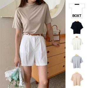 [그리니치]여성 이너 반폴라 티셔츠 반팔목티 터틀넥 ro70