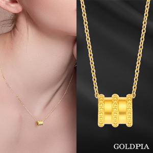 [골드피아] 24K 순금 볼륨 링크 목걸이 (24K 펜던트 + 체인목걸이)