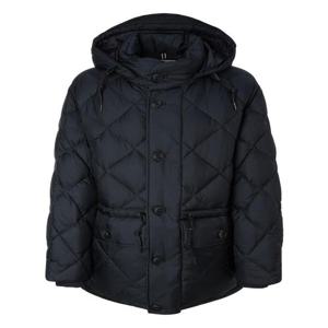 헤지스 남성 [클래식] [Lightweight] 네이비 후드 탈착 카라코람 구스다운 패딩 점퍼  (HZJU5D504N2)