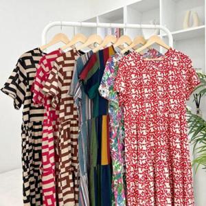 이쁘다요 아사면 브이 바캉스 반팔 휴양지 스트링 허리 여름 원피스 WFLMN0E