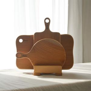 Holin 마호가니 원목 도마 4종세트 A (버블 도마+스퀘어+라운드+거치대)