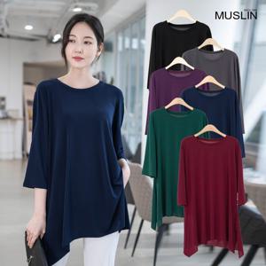 엄마옷 아이스 베이직 7부 롱티셔츠 TS201020 중년여성/50대/60대/마담/빅사이즈/할머니옷