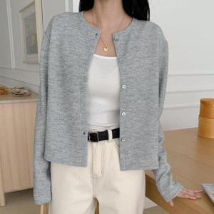 여자 가을 빅사이즈 단추 롱슬리브 가디건