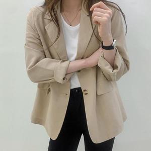 [반해써][여름자켓/베이직] 오버핏 싱글 린넨 자켓 T_YW754