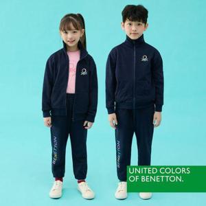 [베네통 언더웨어]베네통 키즈 집업 상하세트 네이비 BNU4P32_T
