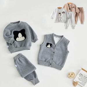 부클네로 여아남아 조끼 맨투맨 팬츠 3종셋업 205997