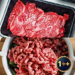 1++ 투뿔 한우 800g (불고기2팩/다짐육2팩/각200g)