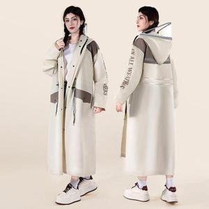 [셀러허브_여성트랜드패션]LILR1400 오버핏 롱 레인코트 예쁜 비옷 코트형 전신 패션 우비