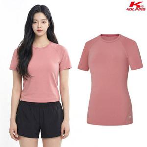[콜핑]콜핑 여성 아이스본 이너브라 내장 스포츠 반팔 라운드 티셔츠 KSC485ST5W