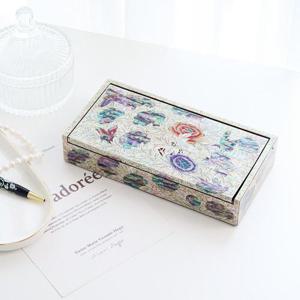 [박씨상방] 나전 부귀 목단나비 적 문방 다용도함