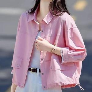 *봄BEST특가* [패션시그널] 셔츠넥 스냅버튼 스트링 자켓 5E303F