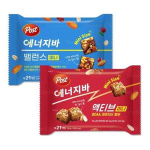 [동서식품]포스트 미니 2종 에너지바 액티브 + 밸런스 (42588620)