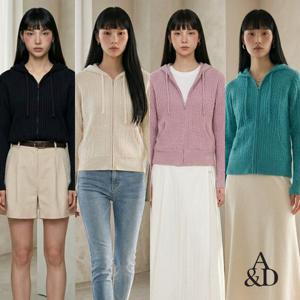 [A&D]26SS 시스루 케이블 후드 집업 3종