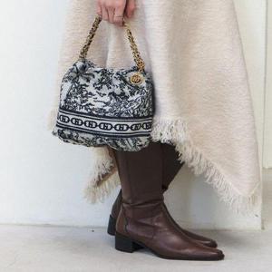 갤러리아_헤지스핸드백 HIBA5E671N3 시그니처 H 뜨왈 자카드 체인 호보 숄