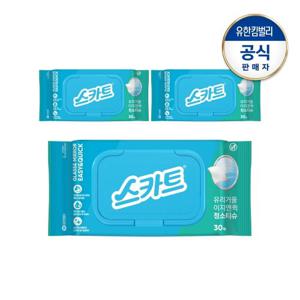스카트 유리거울 이지앤퀵 청소티슈 30매X3팩
