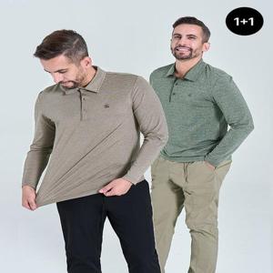 [마운틴벨리][1+1] 초경량 얇은 봄 긴팔 카라넥 티셔츠