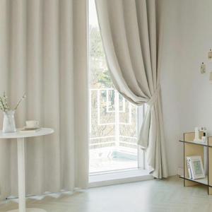 까르데코 슈가파우더 형상기억 암막 안방 침실 대형커튼 2장+커튼봉15자